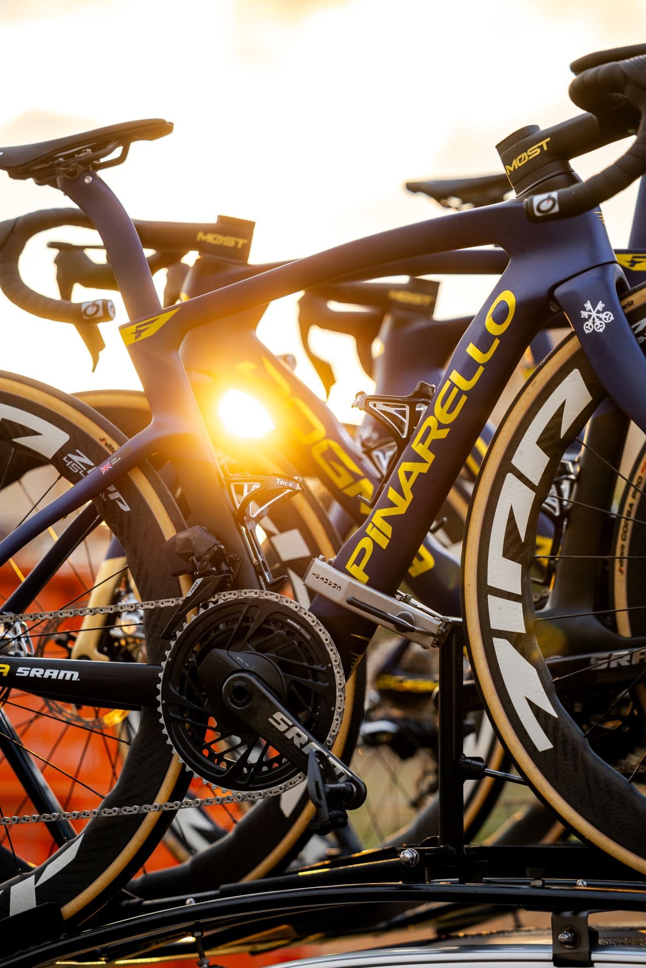 Pinarello Dogma bikes with Q36.5 team livery